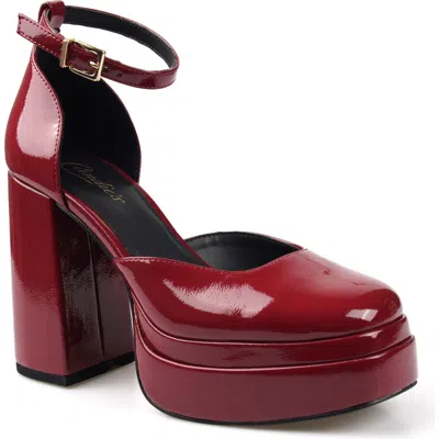 Candies Candie's Topanga Ankle Strap Platform Pump In Multi
