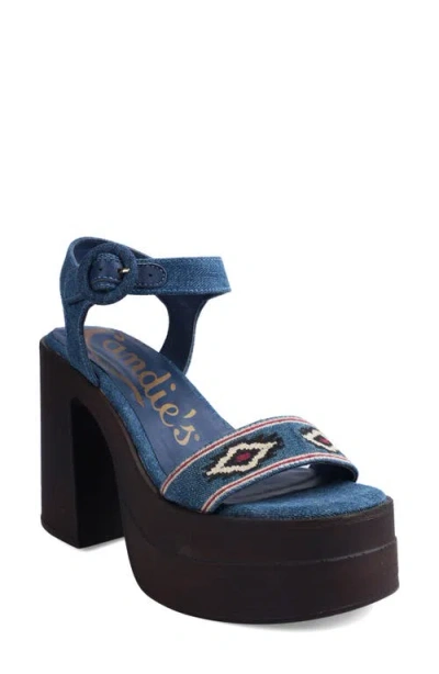 Candies Candie's Torina Platform Sandal In Blue