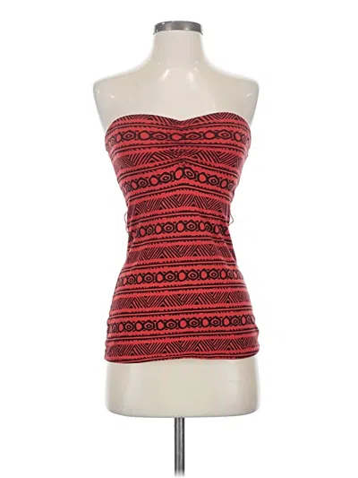 Pre-owned Candies Candie's Tube Top Red Strapless Neckline Tops