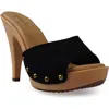 Candies Candie's Viviana Platform Sandal In Black Suede