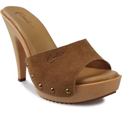 Candies Candie's Viviana Platform Sandal In Tan Suede