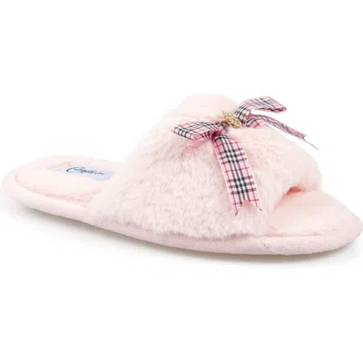 Candies Candie's Wendy Faux Fur Slide Sandal In Pink