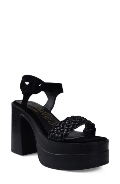 Candies Candie's Zaide Ankle Strap Platform Sandal In Black