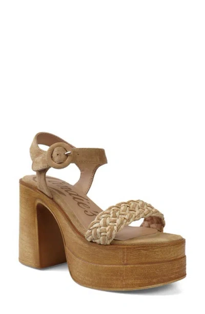 Candies Candie's Zaide Ankle Strap Platform Sandal In Brown