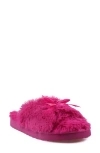 Candies Candie's Zazas Faux Fur Slide Sandal In Fuchsia