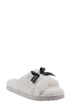 Candies Candie's Zazas Faux Fur Slide Sandal In Natural
