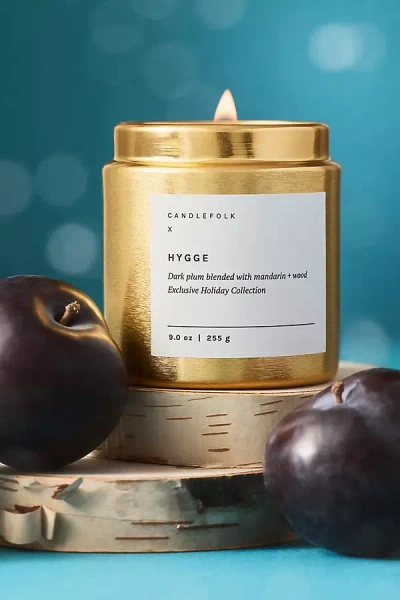 Candlefolk Fruity Hygge Tin Candle In Gold