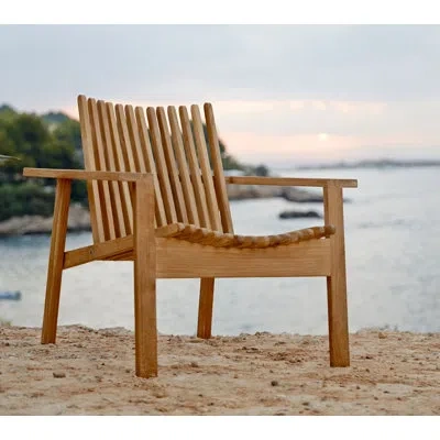 Cane-line Amaze Stackable Teak Patio Chair In Brown