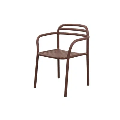 Cane-line Bliss Armchair, Stackable In Desert Red