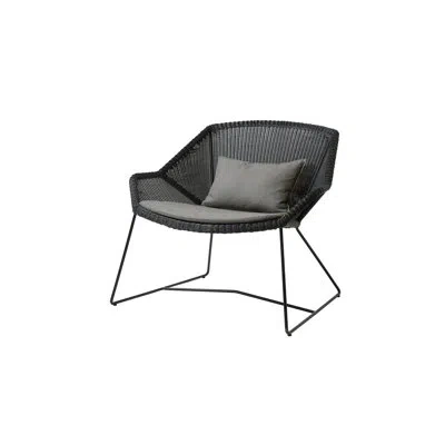 Cane-line Breeze Patio Chair With Cushions In Black,taupe