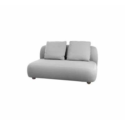 Cane-line Capture 2-seater Sofa Module In Light Gray