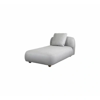 Cane-line Capture Chaise Lounge Sofa Module In Light Gray