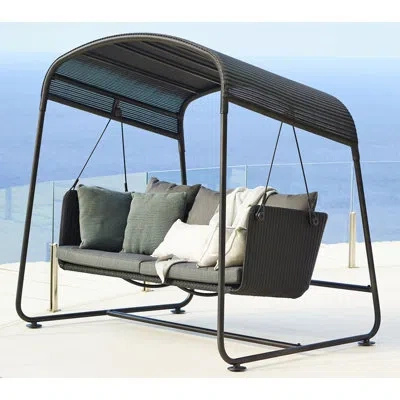 Cane-line Cave Hanging Porch Swing In Gray