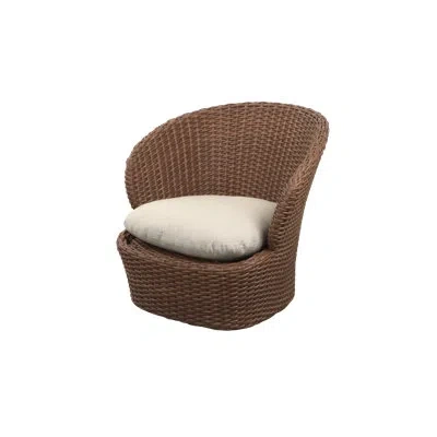 Cane-line Coast Lounge Chair W/swivel In Sand,umber Brown
