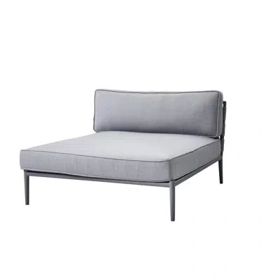 Cane-line Conic 47.3" Wide Outdoor Patio Daybed With Cushions In Light Gray
