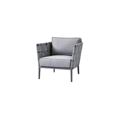 Cane-line Conic Patio Chair With Cushions In Light Gray
