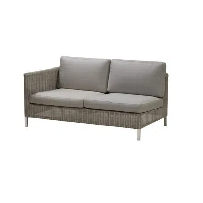 Cane-line Connect 58.3" Wide Outdoor Wicker Loveseat With Cushions In Taupe