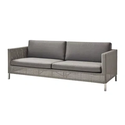Cane-line Connect 83.9" Wide Outdoor Wicker Patio Sofa With Cushions In Taupe