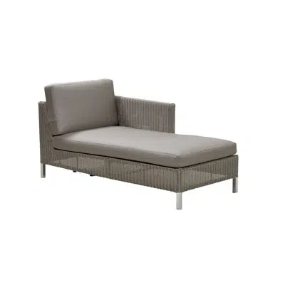 Cane-line Connect Left 60.3" Long Single Chaise In Taupe