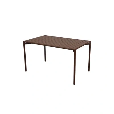 Cane-line Copenhagen Rectangular 52.4'' L X 31.9'' W Outdoor Dining Table In Desert Red