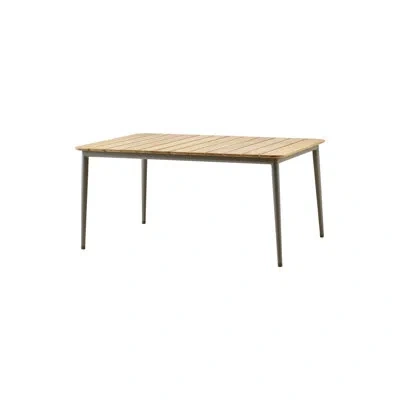 Cane-line Core Dining Table In Aluminum Taupe,teak