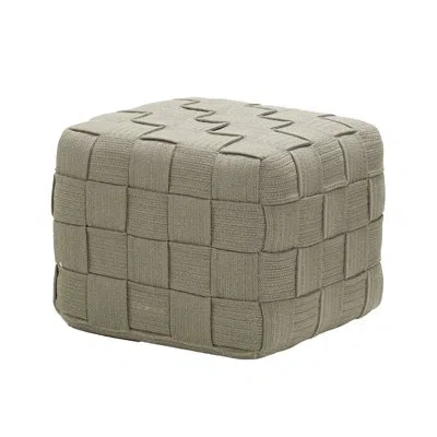 Cane-line Cube Outdoor Footstool In Taupe