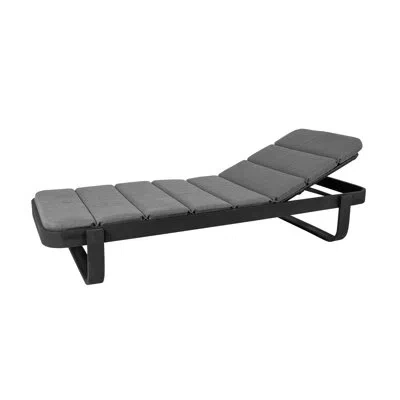 Cane-line Cut 78" Long Reclining Single Chaise With Cushions