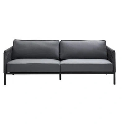 Cane-line Encore 87.1" Wide Outdoor Patio Sofa With Cushions In Lava Gray