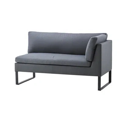 Cane-line Flex 60.7" Wide Outdoor Patio Sectional With Cushions In Gray