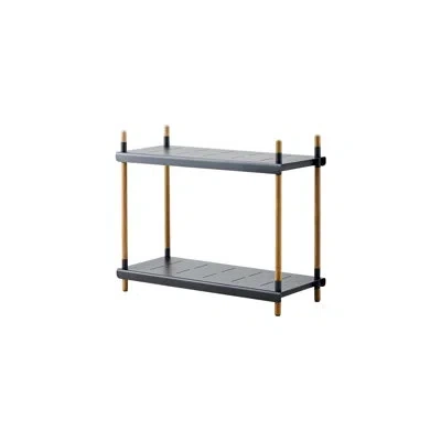 Cane-line Frame Shelving Unit In Lava Gray