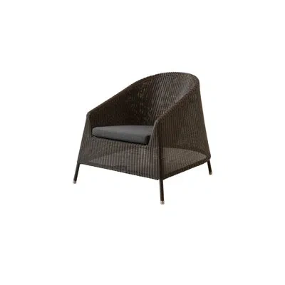 Cane-line Kingston Armchair With Cushion In Mocca,black