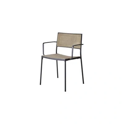 Cane-line Less Metal Patio Dining Armchair In Natural