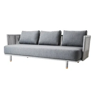 Cane-line Moments 3-seater Sofa - Gray/light Gray