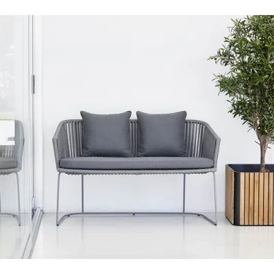 Cane-line Moments Garden Bench In Gray