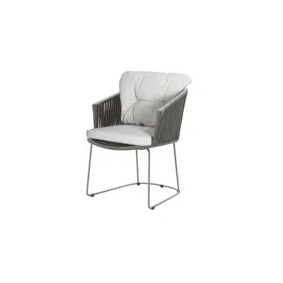 Cane-line Moments Patio Dining Armchair With Light Brown Cushion In Gray