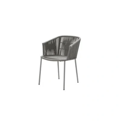 Cane-line Moments Stacking Patio Dining Armchair With Cushion In Gray