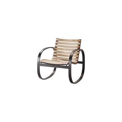 Cane-line Parc Teak Rocking Chair In Teak,lava Gray