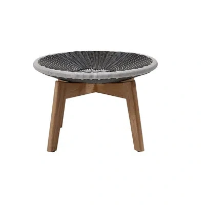 Cane-line Peacock Outdoor Ottoman In Gray,light Gray