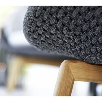 Cane-line Peacock Papasan Chair With Teak Legs In Gray