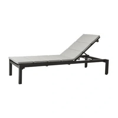 Cane-line Relax 77.6" Long Reclining Single Chaise With Cushions In Gray