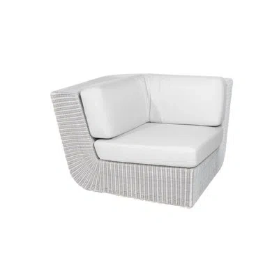 Cane-line Savannah 40.2'' Wide Outdoor Wicker Symmetrical Patio Sectional Component With Cushions In White,white