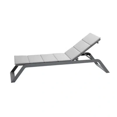 Cane-line Siesta 80.8” Long Reclining Single Chaise With Cushions In Light Gray