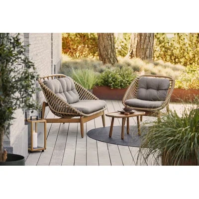 Cane-line Strington Teak Patio Chair With Cushions In Light Brown
