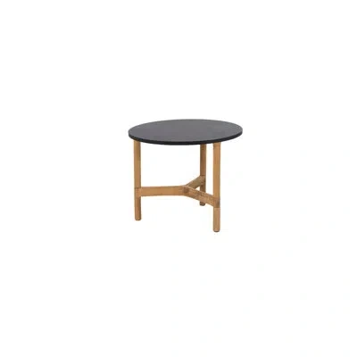 Cane-line Twist Coffee Table Small - Teak/dark Gray In White