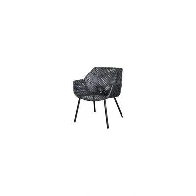 Cane-line Vibe Black/graphite Patio Lounge Chair In Black,graphite
