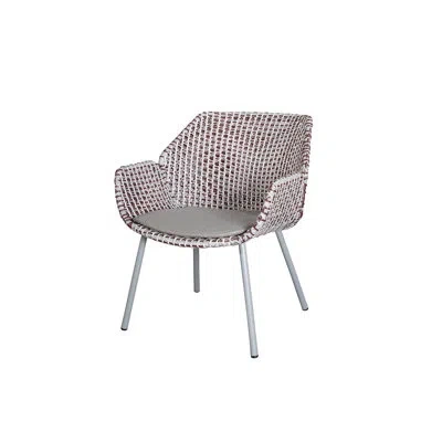 Cane-line Vibe Patio Armchair With Cushion In Taupe,bordeaux,dusty Rose
