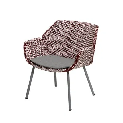 Cane-line Vibe Patio Chair With Cushions In Taupe,dusty Rose