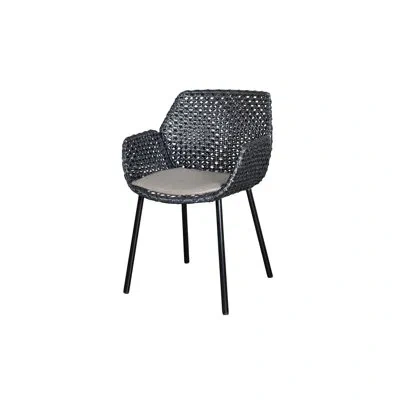 Cane-line Vibe Patio Dining Armchair With Cushion In Taupe