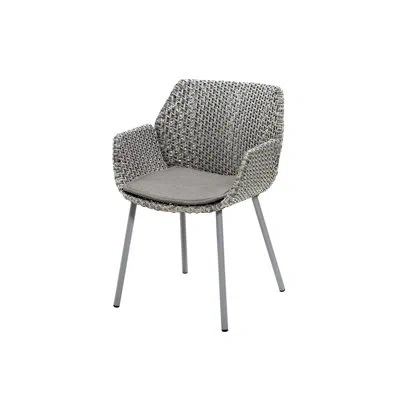 Cane-line Vibe Wicker Patio Dining Armchair With Cushion In Taupe,taupe