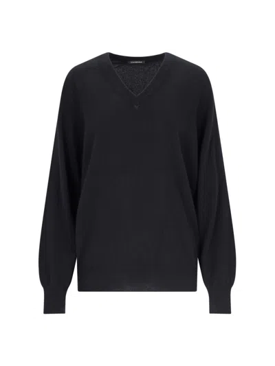 Canessa 100% Cashmere Crewneck Sweater In Black